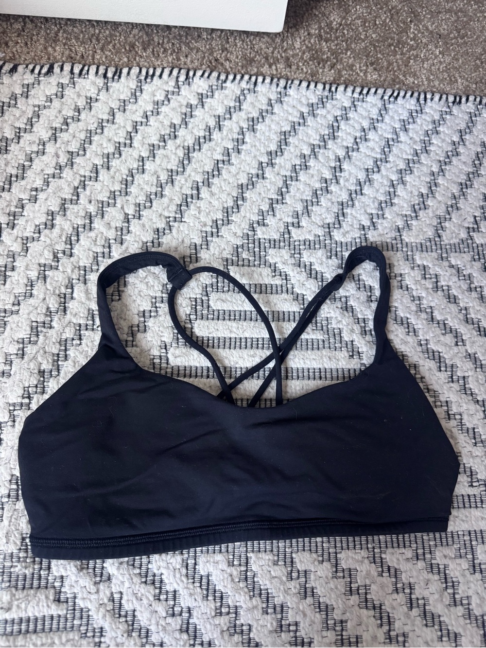 lululemon athletica Black Strappy Light Support Sports Bra